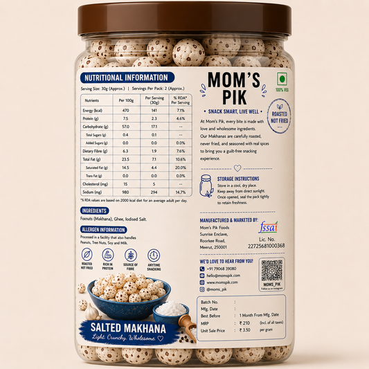 Premium Roasted Makhana – Salted