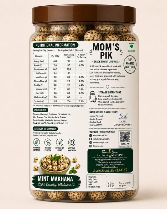 Premium Roasted Makhana – Mint Twist