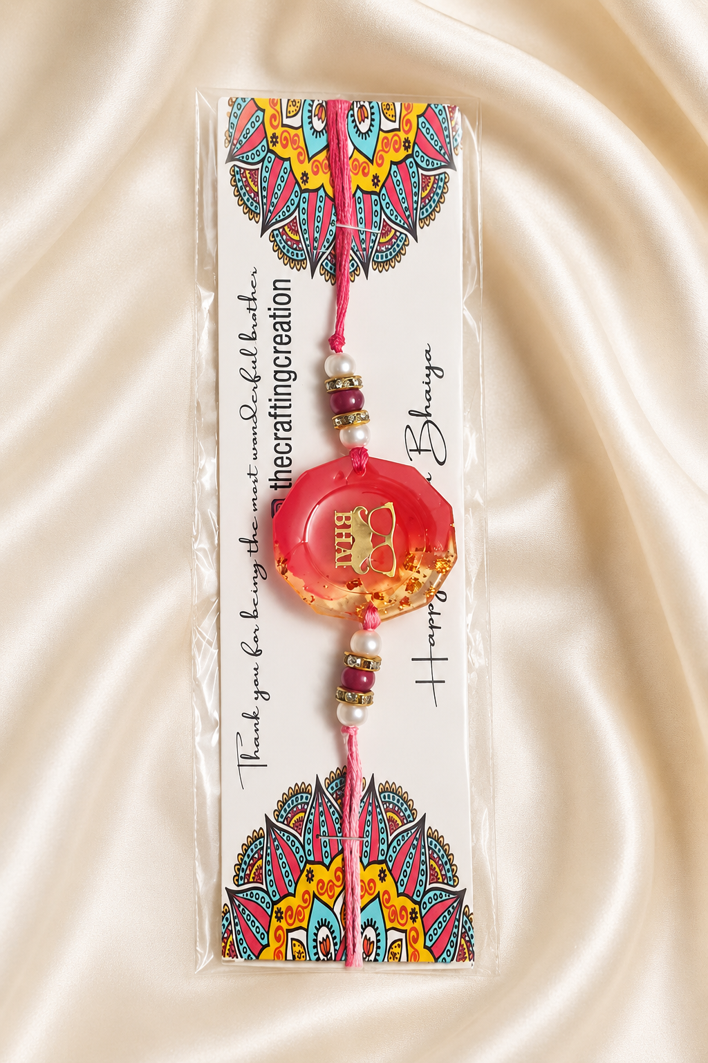 Handmade Resin Bhai Rakhi — Add ₹55