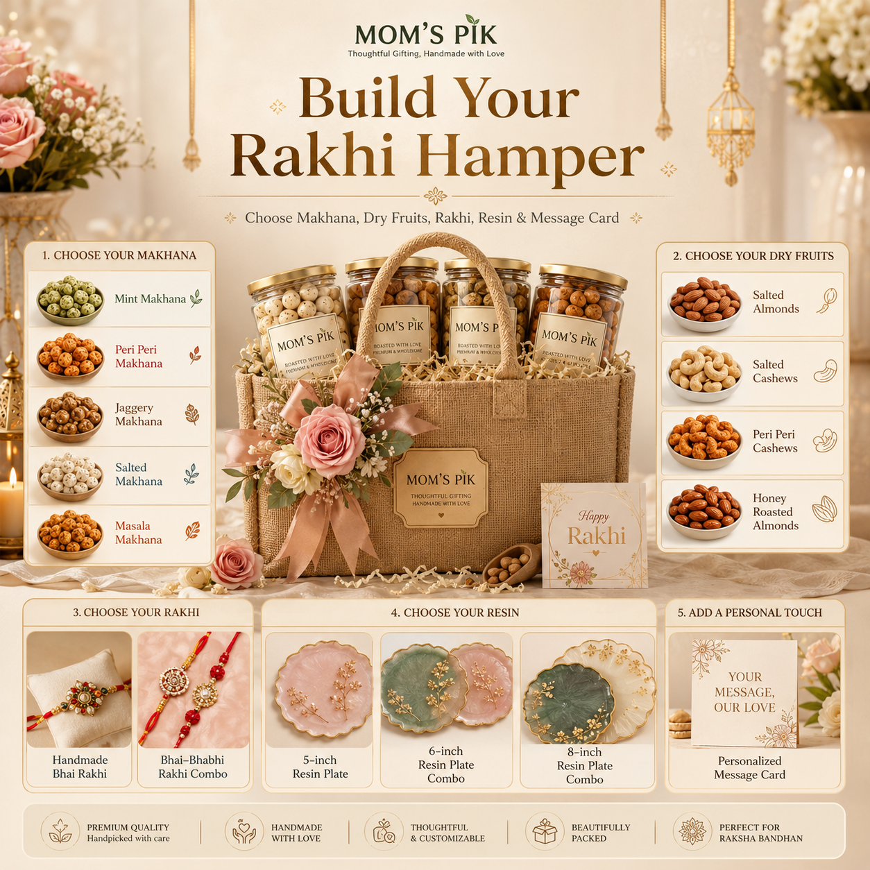 Jute Bag Dry Fruits Rakhi Hamper - Starting from 849