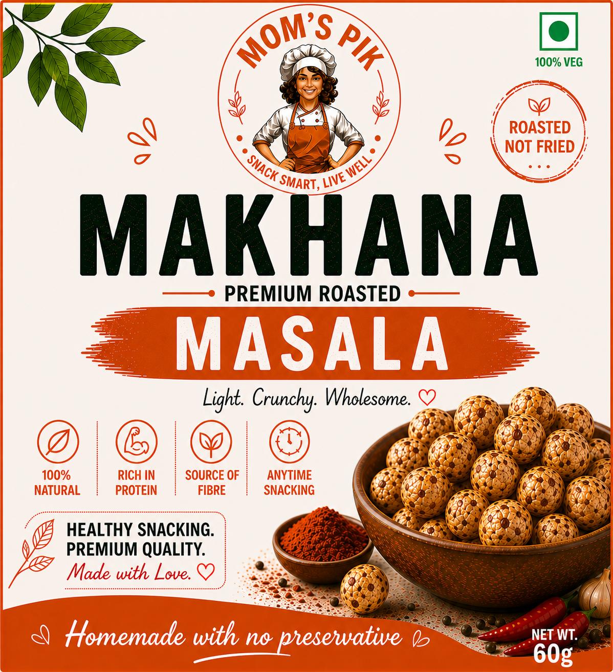 Premium Roasted Makhana – Masala Twist